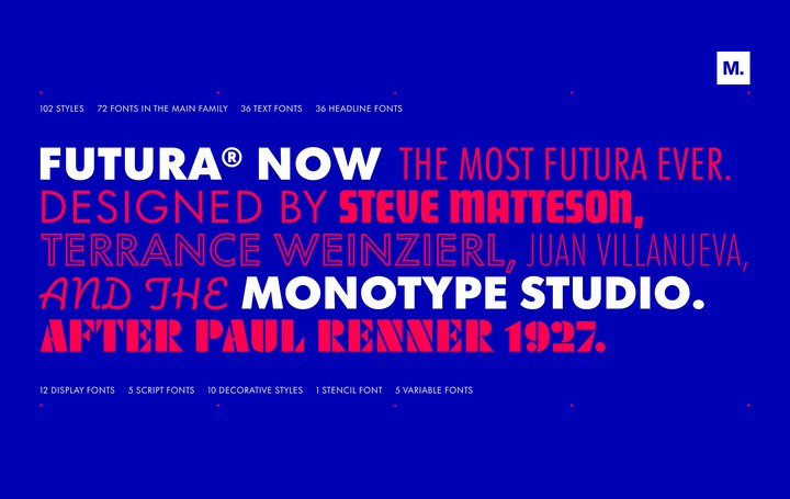 Futura® Now字体全套107字重 by Monotype