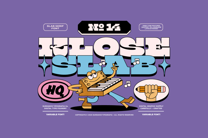 Klose Slab 字体全套5字重 by Studio Sun