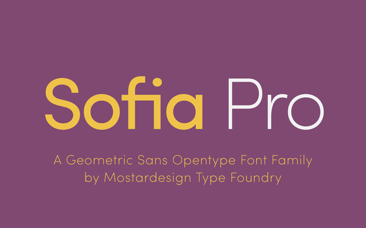 Sofia Pro字体全套16字重 by Mostardesign