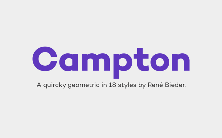 Campton字体全套20字重 by Rene Bieder