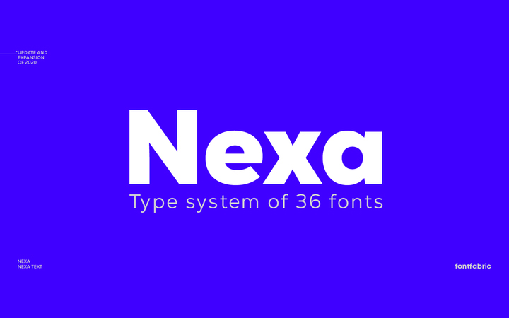 Nexa字体全套36字重  by Fontfabric