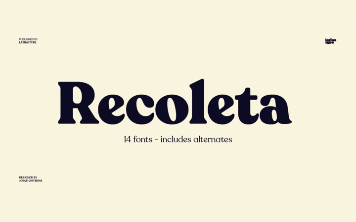Recoleta字体全套15字重 by Latinotype