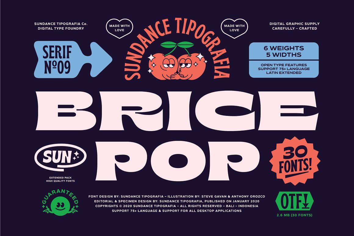 Brice字体全套30字重  by Studio Sun
