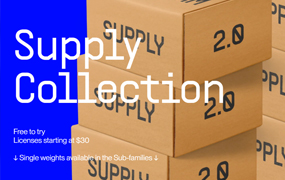 Supply Collection字体全套16字重+2可变字形 BY PangramPangram