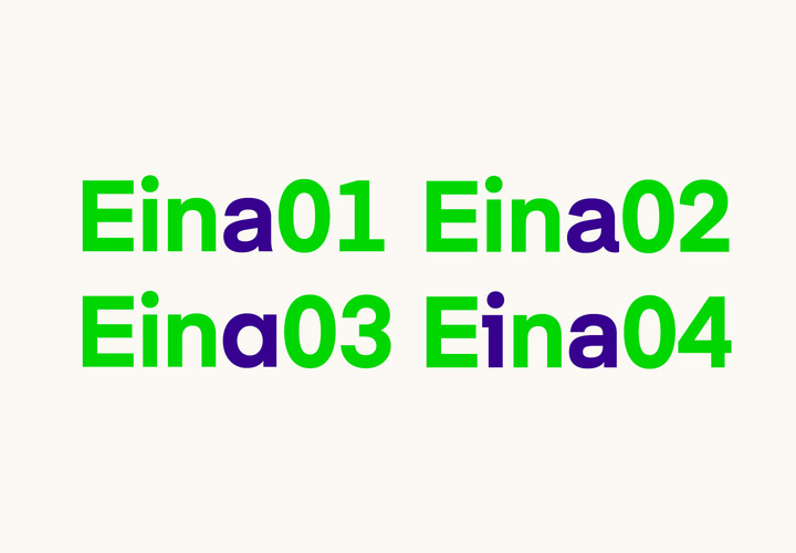 Eina字体全套32字重  by Extratype