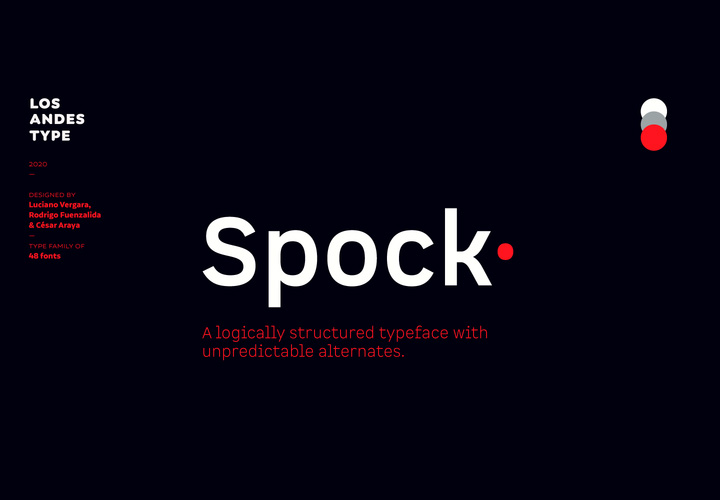 Spock 字体全套48字重 by Los Andes