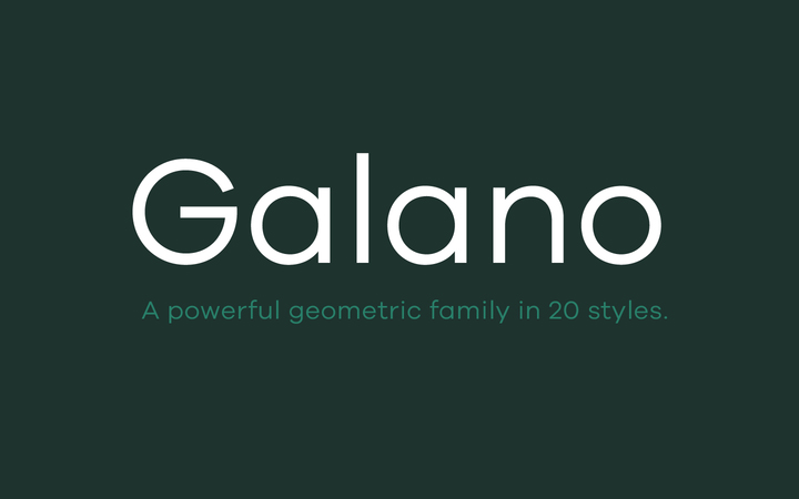 Galano Grotesque字体全套40字重 by Rene Bieder