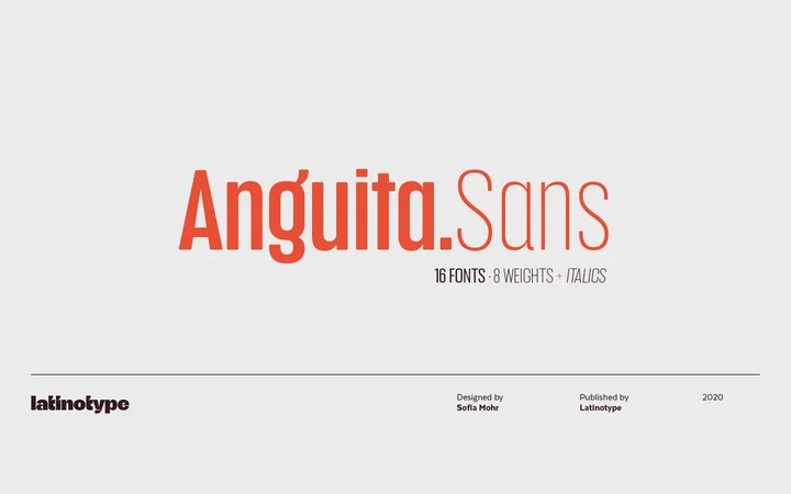 Anguita Sans字体全套16字重 sans serif字体家族 时尚且用途广泛的字体