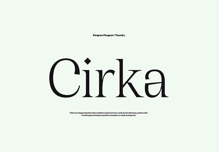Cirka字体全套4字重  优雅衬线字体  包含可变字形 by PangramPangram
