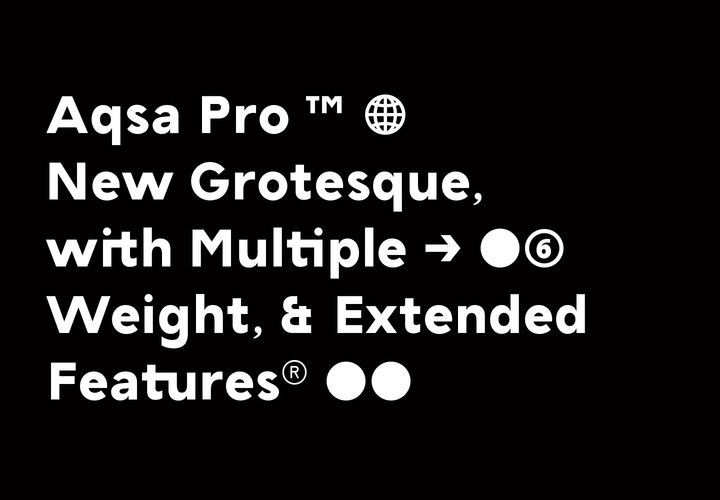 TG Aqsa Grotesque Pro字体全套6字重  by Tegami Type