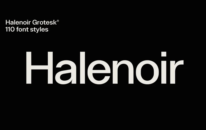 Halenoir字体全套110字重 现代无衬线字体  by Ckhans Fonts