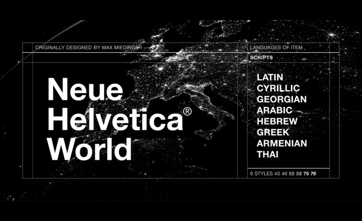 Neue Helvetica® World 字体全套6字重 by Linotype