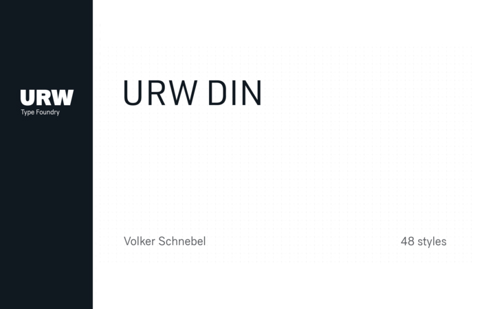 URW DIN 字体全套48字重  by URW Type Foundry