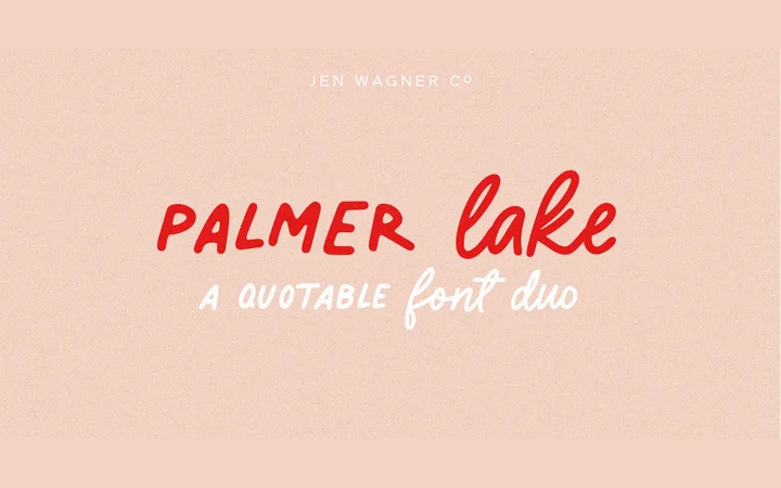 Palmer Lake 手写字体by Jen Wagner Co.