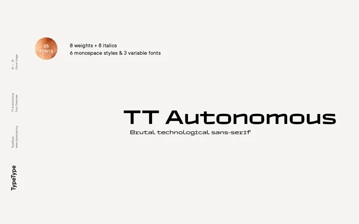TT Autonomous字体全套21字重  by TypeType