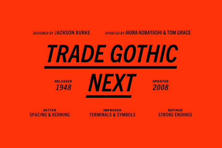 Trade Gothic Next字体全套17字重  by Linotype