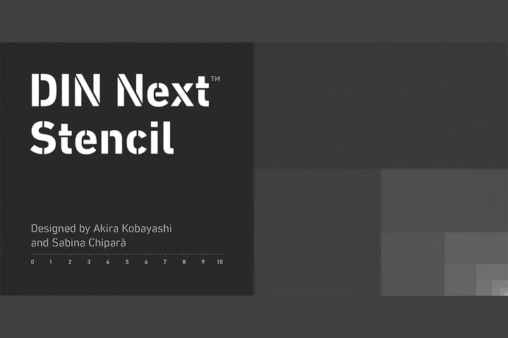 DIN Next Stencil 字体全套7字重 by Linotype