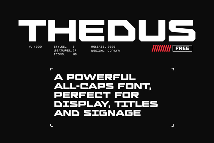 Thedus 全大写字母   by  Colin Philippe-Jan
