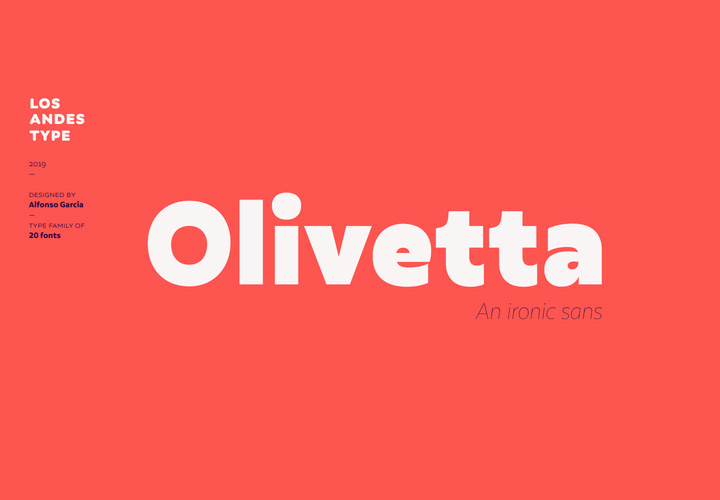 Olivetta字体全套20字重  非常适合海报、短文字、品牌 by Los Andes