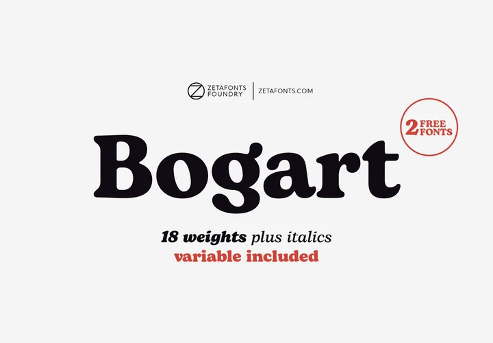 Bogart字体全套27字重  黑色电影美学到流行文化参考 by Zetafonts