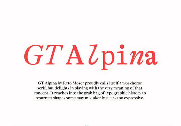 GT Alpina 字体全套70字重 主力衬线 by Grilli Type