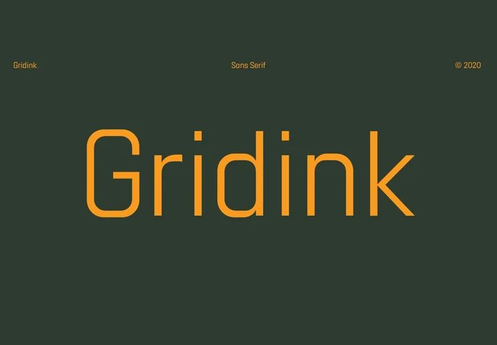 Gridink字体全套20字重  几何感的现代无衬线 by Ckhans Fonts