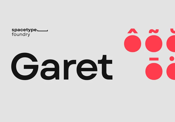 Garet字体全套23字重  现代无衬线几何图形 包含可变字形 by Spacetype