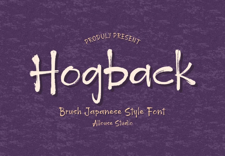 Hogback日式画笔字体  by Allouse Studio