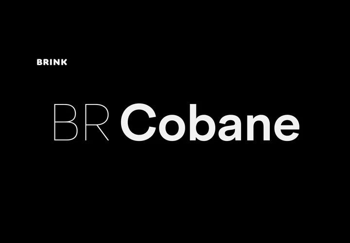 BR Cobane字体全套16字重 现代几何风味结合 by Brink