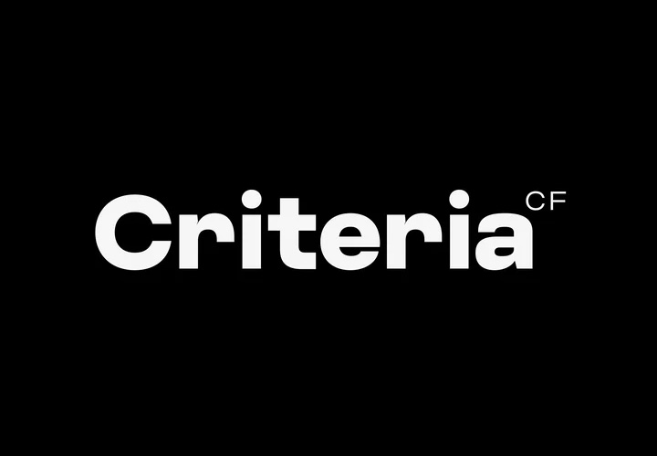 Criteria CF 字体全套18字重 几何sans by Connary Fagen