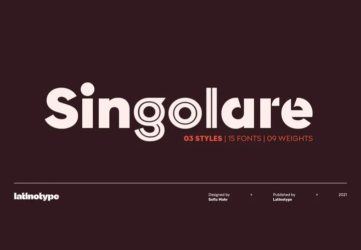 Singolare字体全套15字重 当代几何无衬线字体 by Latinotype