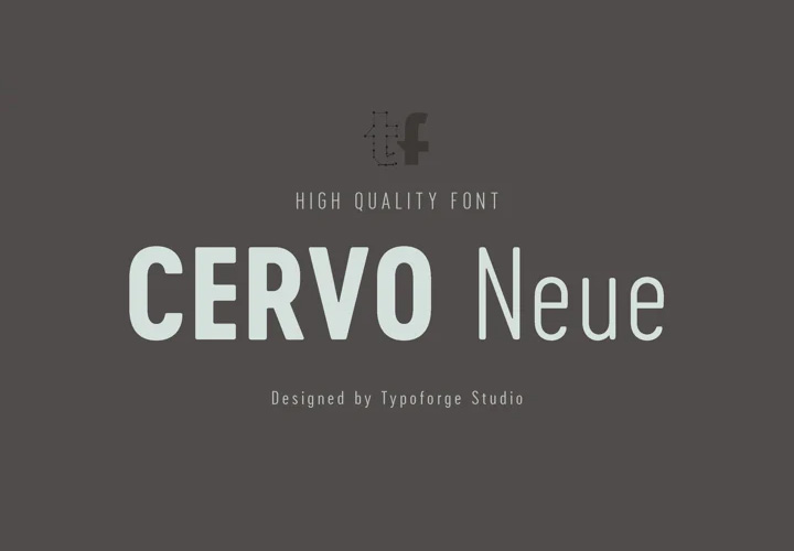 Cervo Neue字体全套18字重  新完善和扩展版本Cervo  by Typoforge Studio