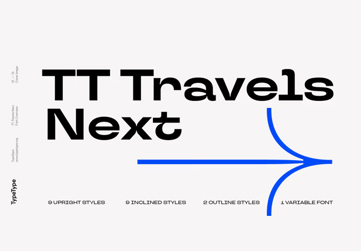 TT Travels Next字体21字重 包含可变字形  by TypeType