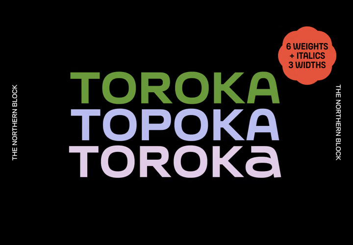 Toroka字体全套36字重  几何无衬线字体系列  by The Northern Block