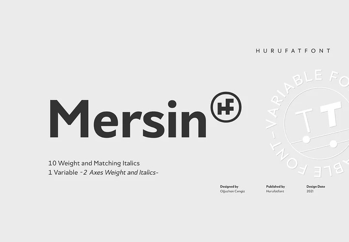 Mersin 字体20字重  现代无衬线字体系列 by Hurufatfont