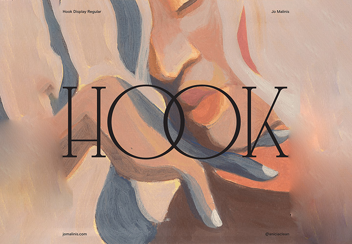 Hook 小而重复的曲折衬线字体 By Jo Malinis