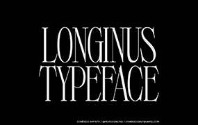 Longinus全大写显示字体  By Domenico Barreto