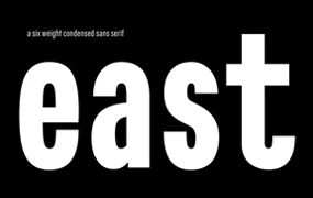 East 字体12字重 无可变字形 浓缩无衬线字体  by Tarallo Design