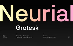 Neurial Grotesk字体全套10字重  采用 Neo-grotesk 风格无衬线字体 by Indian Type Foundry