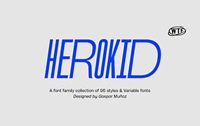 Herokid字体96字重 不含可变字形  by W Type Foundry