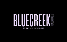 Blue Creek字体全套22字重  额外压缩的几何字体  by ActiveSphere