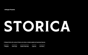 Storica字体全套9字重   罗马风格衬线的显示字体 by Arkitype
