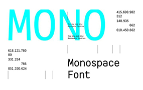 HF Monorita字体全套5字重 编码、显示和设计  by HyFont Studio