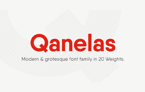 Qanelas字体全套20字重 by Radomir Tinkov