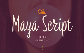Maya Script字体全套3字重  by Radomir Tinkov