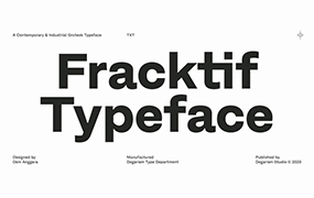 Fracktif字体全套14字重  现代无衬线字体 by Degarism Studio