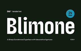 Blimone字体全套24字重  新艺术风格 by Degarism Studio