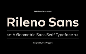 Rileno Sans字体全套12字重  几何形状无衬线 by Degarism Studio
