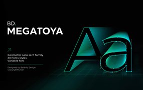 BD Megatoya字体全套41字重 包含可变字形 by Balibilly Design