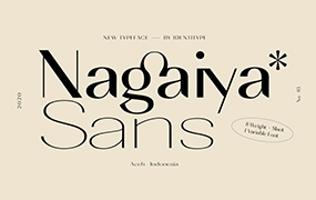 Nagaiya字体全套14字重  无可变字形  by Identitype Co